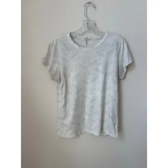 Rag & Bone All Over Julie Floral Tee White Blue Size Medium - Picture 2 of 7